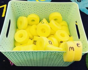 letter sponges for vocabulary learning