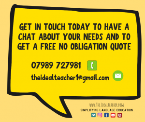 PRIVATE language tutor contact details