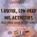 low-prep language activities for first lesson back after Christmas holidays