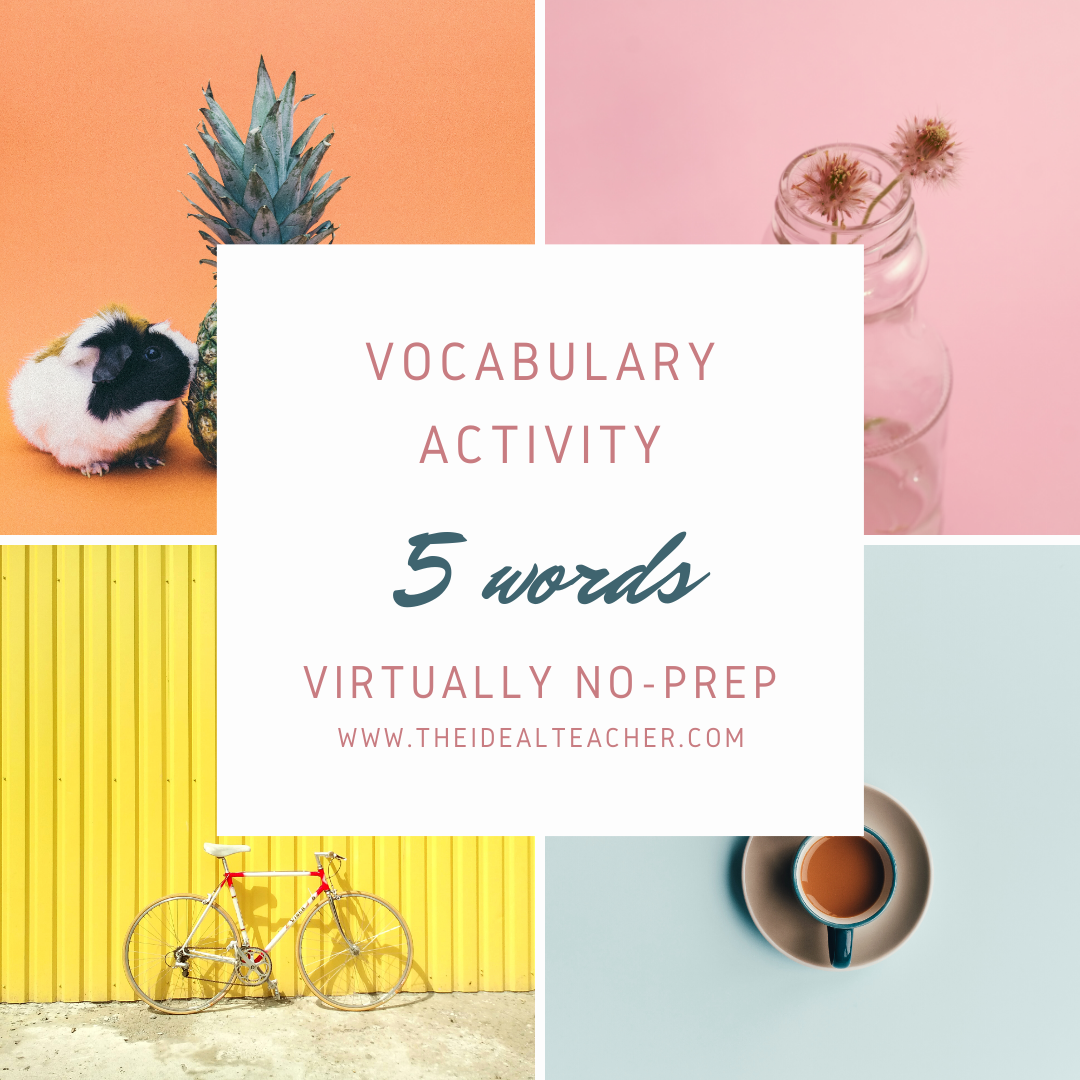 Vocabulary Activity To Assess Prior Knowledge – 5 Words