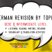 GCSE German and Intermediate German Revision Activities by Topic