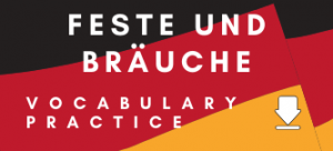 German Feste und Bräuche GCSE Vocabulary Worksheet
