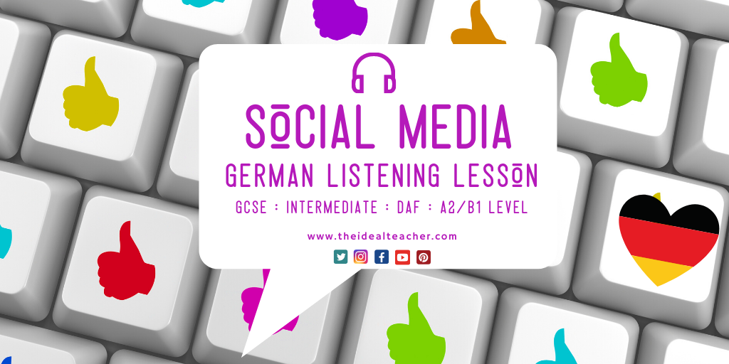 Social Media German GCSE Listening Lesson Practice