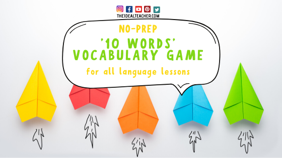 Fun Vocabulary Game for All Language Lessons with No Prep – 10 Words