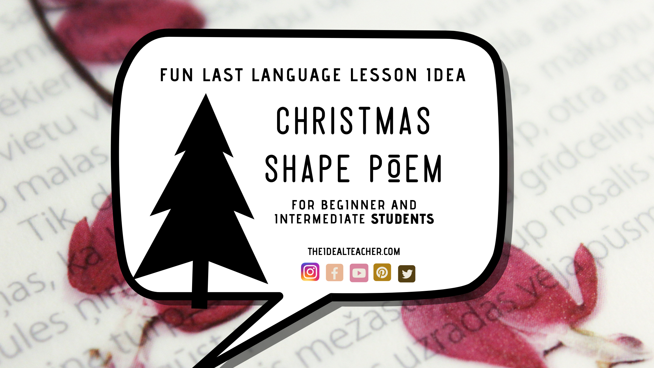Easy Christmas Shape Poem for Your Language Lessons