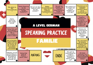 Familie im Wandel German A Level Speaking Questions